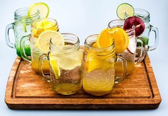 Colorful Sparkling Drink : Isolated Fruit soda cocktail to quench your thirst