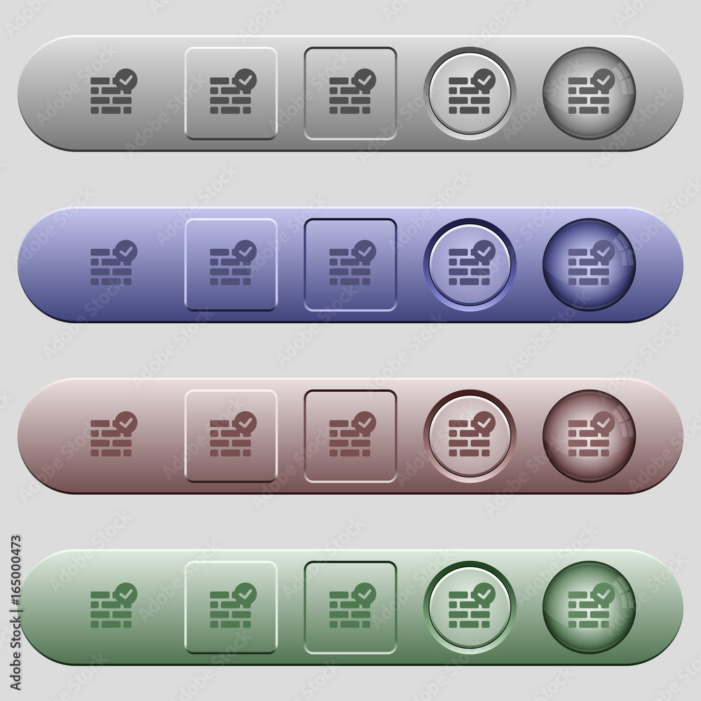 Poster active firewall icons on horizontal menu bars