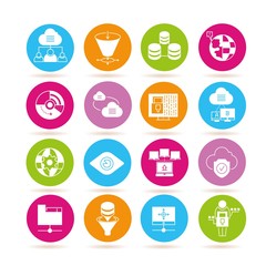 data analytics and network icons