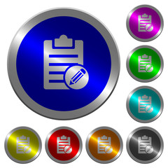 Edit note luminous coin-like round color buttons