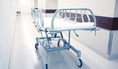 hospital gurney or stretcher at emergency room