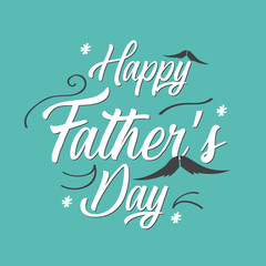 Happy father's day greeting card with letterings