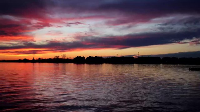 Sunset over the bay