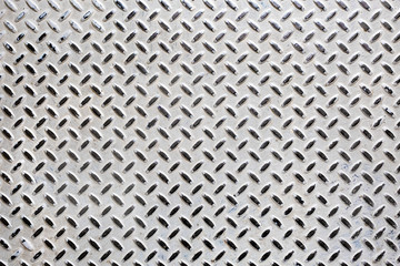 Background of metal diamond plate in silver color.