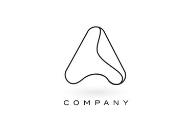 A Monogram Letter Logo With Thin Black Monogram Outline Contour. Modern Trendy Letter Design Vector.