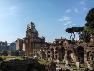 Ruins of Forum of Rome, Italy