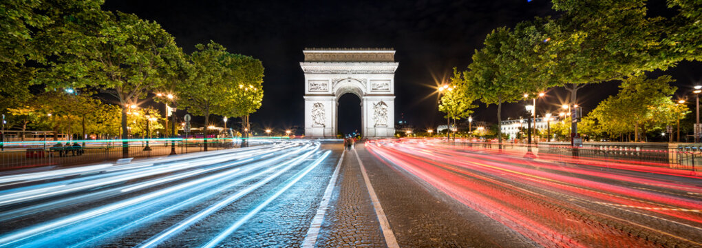 Fototapeta Arc de Triompe Panorama in Paris, Frankreich
