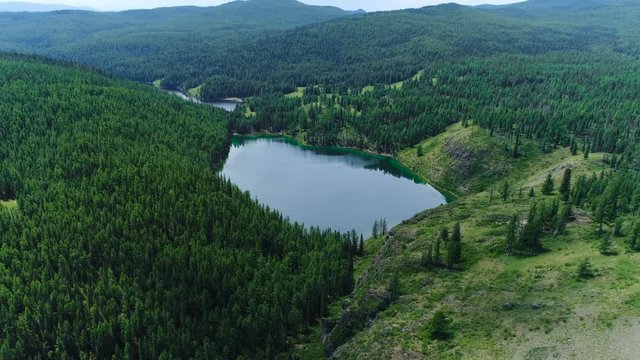 Aerial helicopter shoot of National park aerial slow motion 4k.