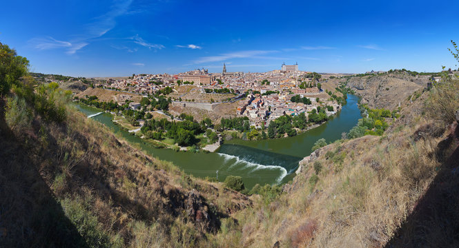 Panorama of Toledo Spain