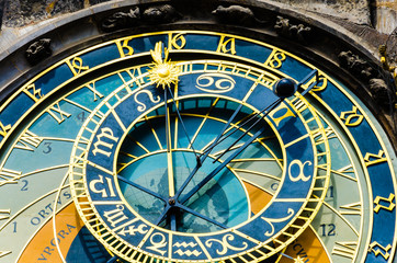 Old medieval astronomical clock (Orloj)