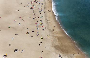 Beach of Nazare, Portugal, from el sitio