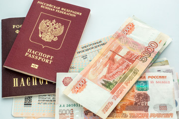 Train tickets, money and passports