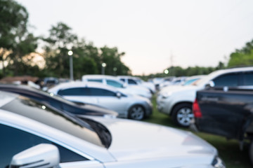 Obraz na płótnie Canvas Parking lot in blurry for background