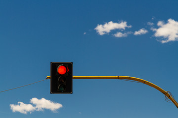 Traffic light on red