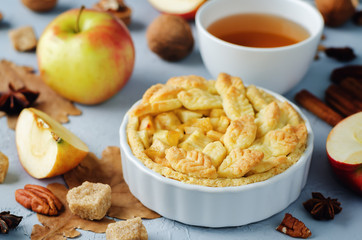 Apple pies with different design