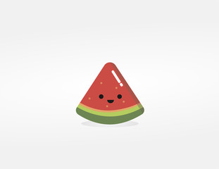 Happy watermelon vector icon isolated