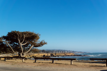 The Big Sur Coast with its rugged coastline and mountain view in California USA