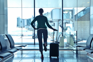Fototapeta premium Girl in the airport