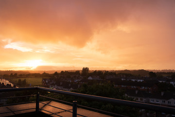 Urban Sunset from Balcony