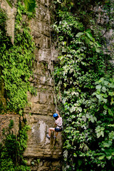 Abseil on nature