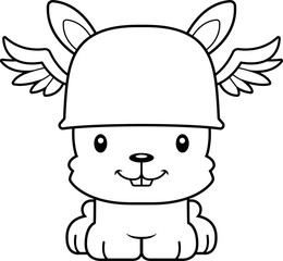 Cartoon Smiling Hermes Bunny