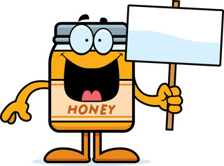 Cartoon Honey Jar Sign