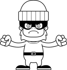 Cartoon Angry Thief Sasquatch