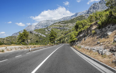 Asphalt road in a sunny day.