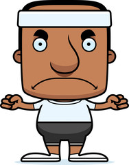 Cartoon Angry Fitness Man