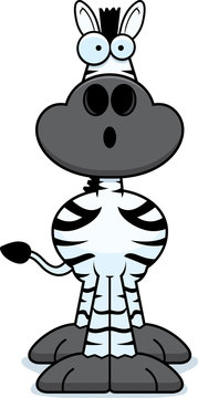 Surprised Cartoon Zebra