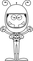 Cartoon Angry Astronaut Fly