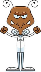 Cartoon Angry Doctor Mosquito