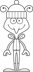 Cartoon Smiling Winter Mosquito