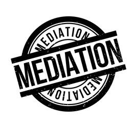 Mediation rubber stamp. Grunge design with dust scratches. Effects can be easily removed for a clean, crisp look. Color is easily changed.