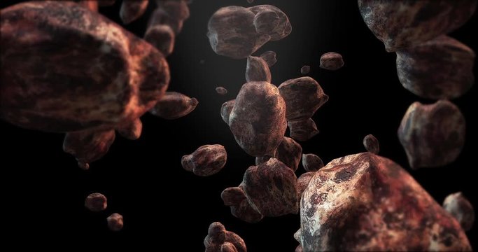 Close up of photorealistic CG human fecal matter in the human body