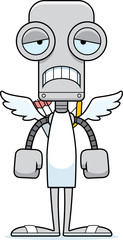 Cartoon Sad Cupid Robot