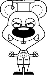 Cartoon Angry Teacher Mouse
