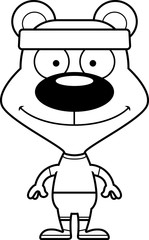 Cartoon Smiling Fitness Bear
