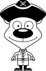 Cartoon Smiling Pirate Bear