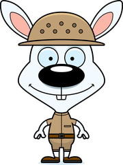 Cartoon Smiling Zookeeper Bunny