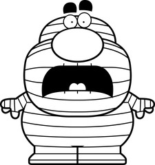 Scared Cartoon Mummy