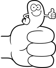 Cartoon Thumbs Up Hand