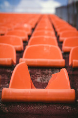 Stadium seats broken seats