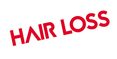 Hair Loss rubber stamp. Grunge design with dust scratches. Effects can be easily removed for a clean, crisp look. Color is easily changed.