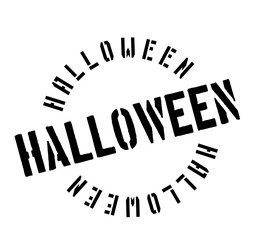 Halloween rubber stamp. Grunge design with dust scratches. Effects can be easily removed for a clean, crisp look. Color is easily changed.