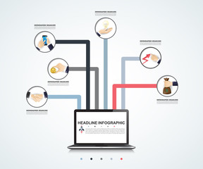Abstract infographics number options template. Vector illustration. Can be used for workflow layout, diagram, business step options, banner, web design.