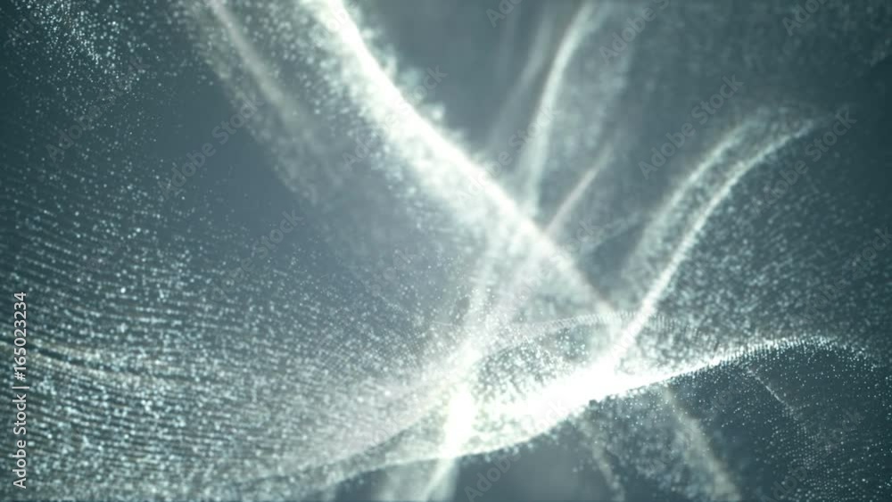 Leinwandbilder Digital cyber space particles for head up display and User Interface background element