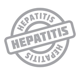 Hepatitis rubber stamp. Grunge design with dust scratches. Effects can be easily removed for a clean, crisp look. Color is easily changed.