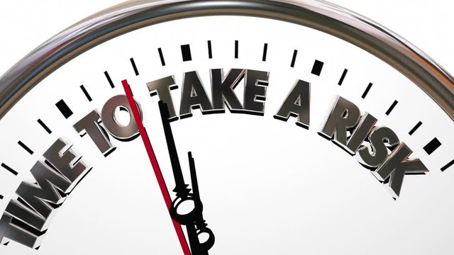 Time to Take a Risk Chance Opportunity Clock 3d Animation