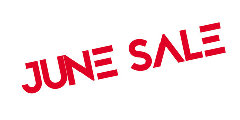 June Sale rubber stamp. Grunge design with dust scratches. Effects can be easily removed for a clean, crisp look. Color is easily changed.